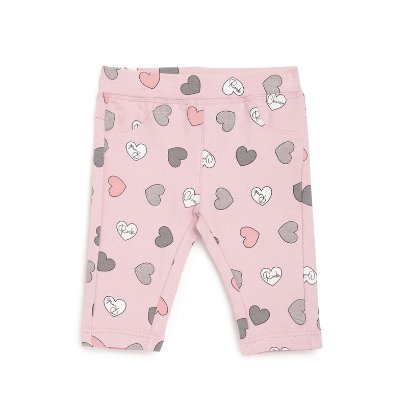 Girls Medium Pink Printed Legging image number null